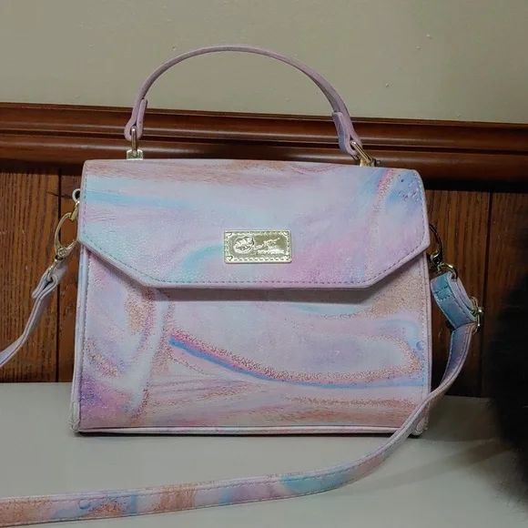 Betsey Johnson Luv Betsey Marble Mini Crossbody Hand Bag - Picture 2 of 16